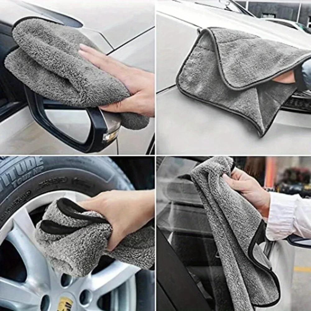 Prosop de spălare auto din microfibră 60x40cm, uscare rapidă, curățare auto, cârpă extra moale, absorbție mare de apă pentru accesorii de spălare auto