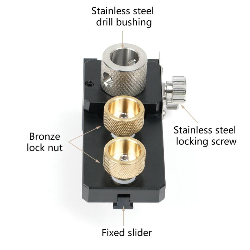 Aluminum Extrusion Positioning Drill Guide For Construction Furniture Assembly And Mechanical Projects