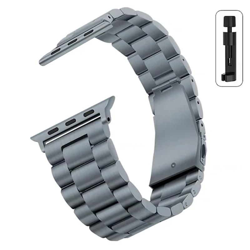 Stainless Steel Strap For Apple Watch Ultra 2 49mm 45mm 41mm 40mm 44mm 46mm Watch Strap Metal Bracelet For iWatch 10 9 8 7 6 5 4
