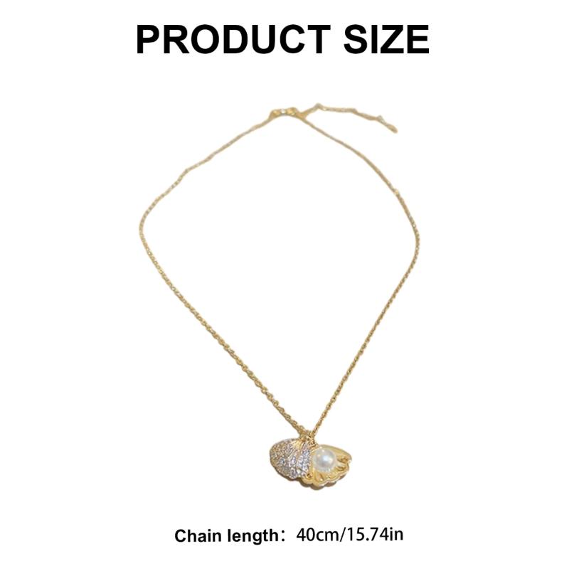 Elegant Pearls Shaped Freshwater Shell Necklace Jewelry Accessory for Women Ladies Handmade Sturdy Alloy Jewelry