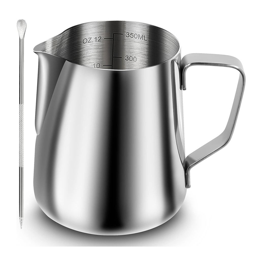 Clear Scale Milk Frothing Pitcher Latte Art Pen Espresso Steaming Pitchers Milk Frother Cup  Home