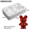 3D 3D Bear Ice Cream Mousse Cake Mould DIY Chocolate Sandwich Knock Music Silicone Mould