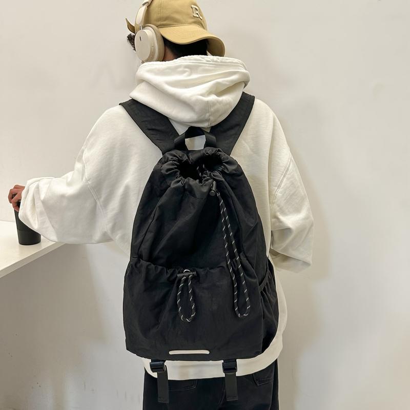 Drawstring Backpack Student Schoolbag Unisex Travel Outdoor Backpack