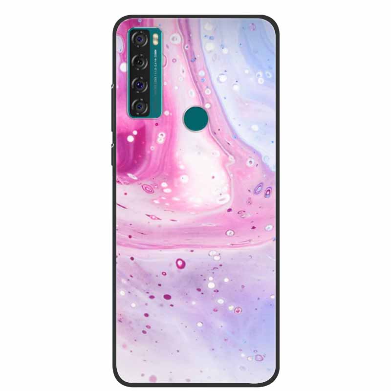 Per Custodia TCL 20 SE Marmo Silicone TPU Cover Posteriore Morbida Custodia per Telefono Per TCL 20 SE T671H Coque Cartoon Antiurto Moda Funda