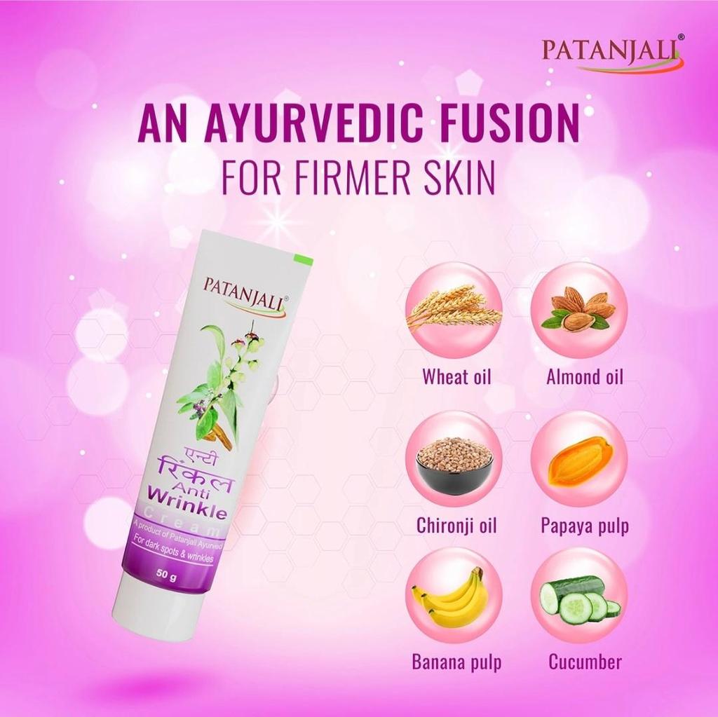 Patanjali Anti Wrinkle Cream Natural Skin Care