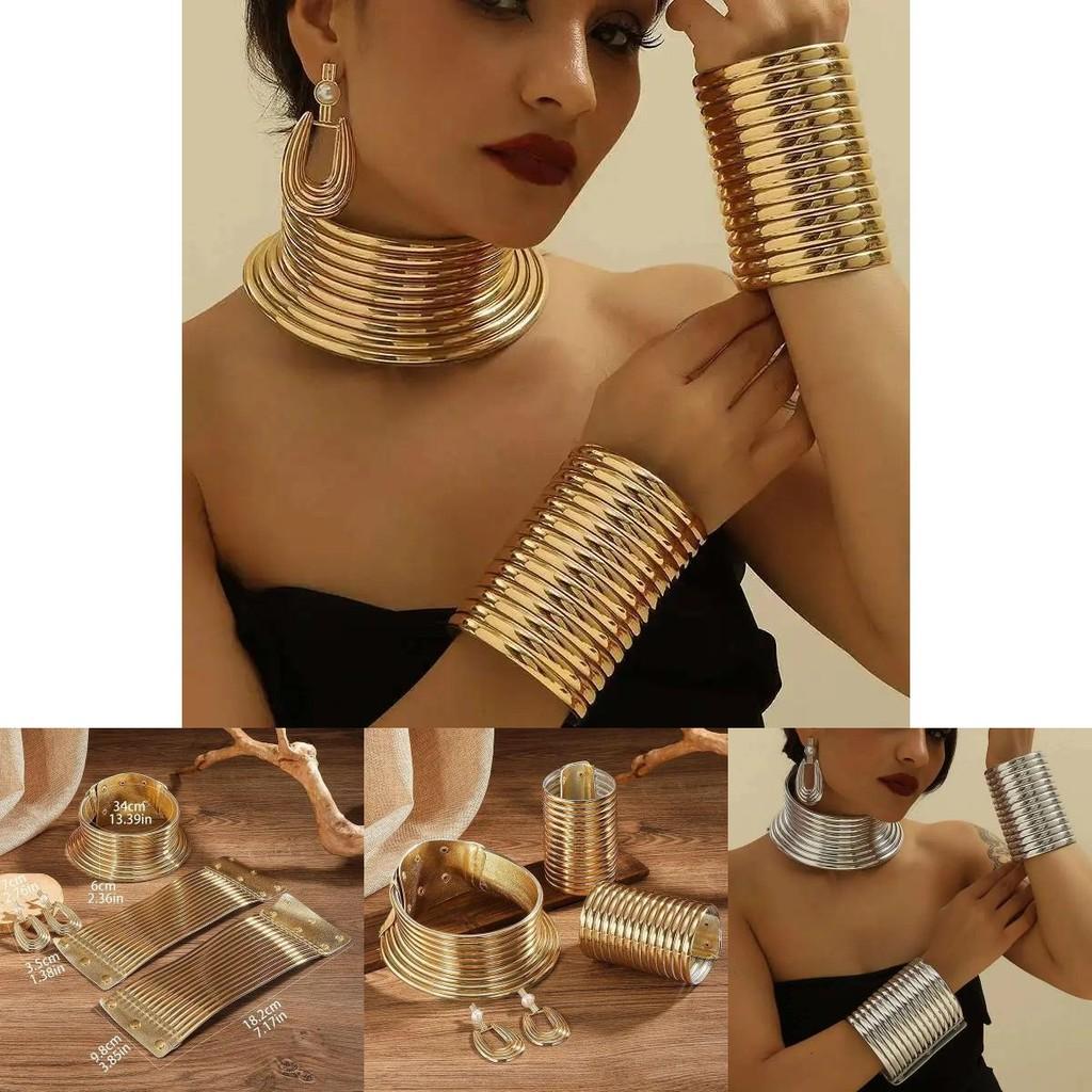 Bohemian Jewelry Set With Alloy Star Moon Cloud Pendant Earrings Bracelets For Women