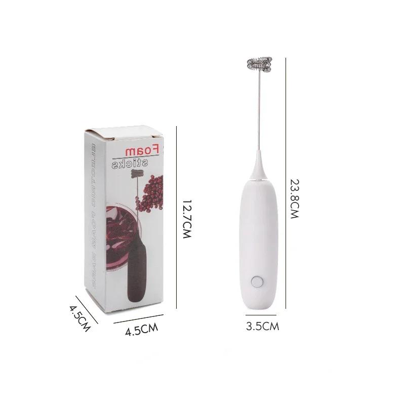 

Ручний електричний спінювач молока Модель на батарейках Ручний збивач для яєць Міксер для піни Кавоварка Віночок для пінної суміші Кухонний міксер Мішалка білий