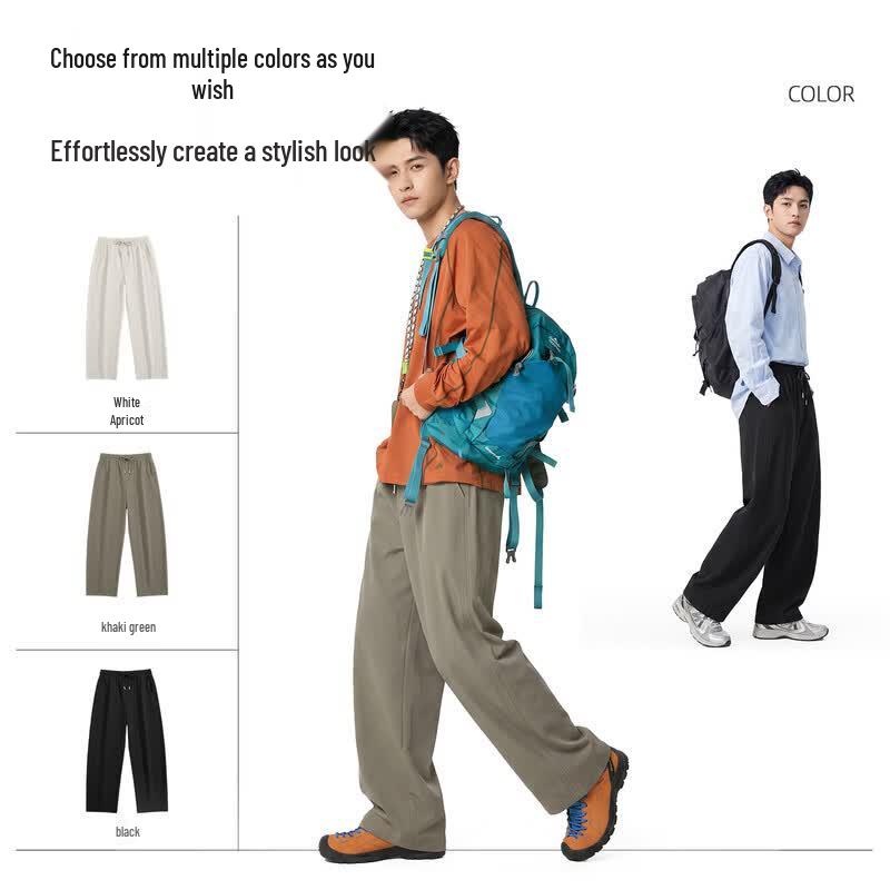 Jeanswest Men's American Style Wide-Leg Casual Pants