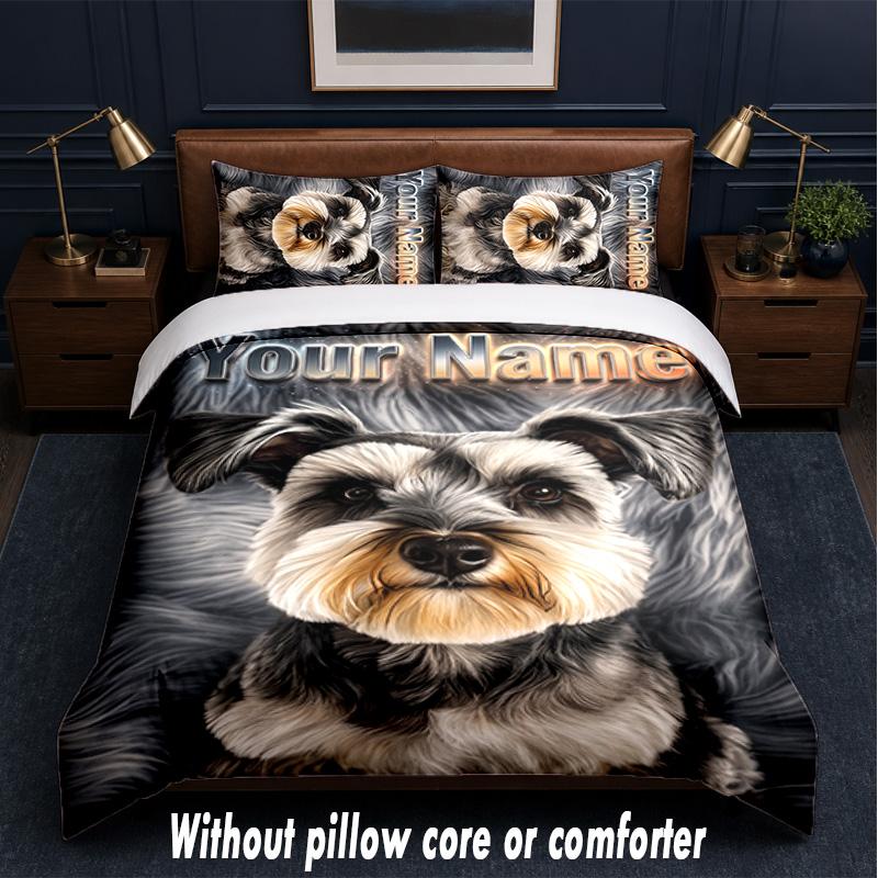 Other Similar Designs Theme Custom Text Or Name 3Pcs Bedding Set,1 Flat Sheet & 2 Pillowcases Personalized Home Bedding