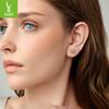 S925 Sterling Silver Four-Leaf Clover Stud Earrings Fashion Niche Temperament Earrings Women'S Cross-Border Source Direct Sales