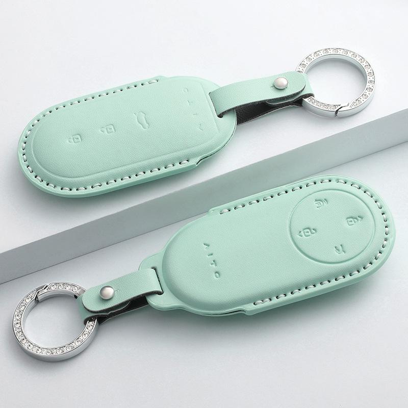 AITO M5/M7/M9 Leather Car Key Case Shell with Buckle