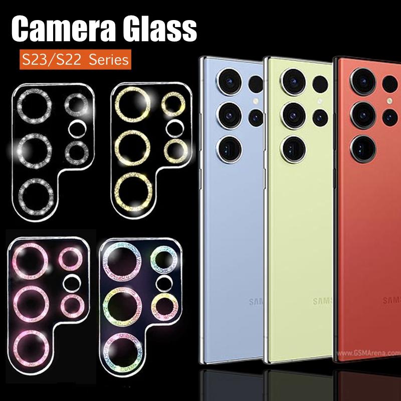 Samsung Galaxy S22 S23 S24 Plus / S22 S23 S24 Ultra Bling Ochranný prstenec objektivu fotoaparátu Tvrzené sklo