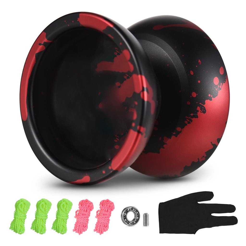 Aluminum Yoyo Ball Christmas Professional Yoyoball Competitive Aluminum Yoyo Ball Yoyoball Gift with Strings and Glove