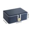 Jewelry Box with PU-Covered Exterior, Lift-Out Upper Tray, Ring Rolls, Earring Panel, Necklace Hooks, and Lid Pocket