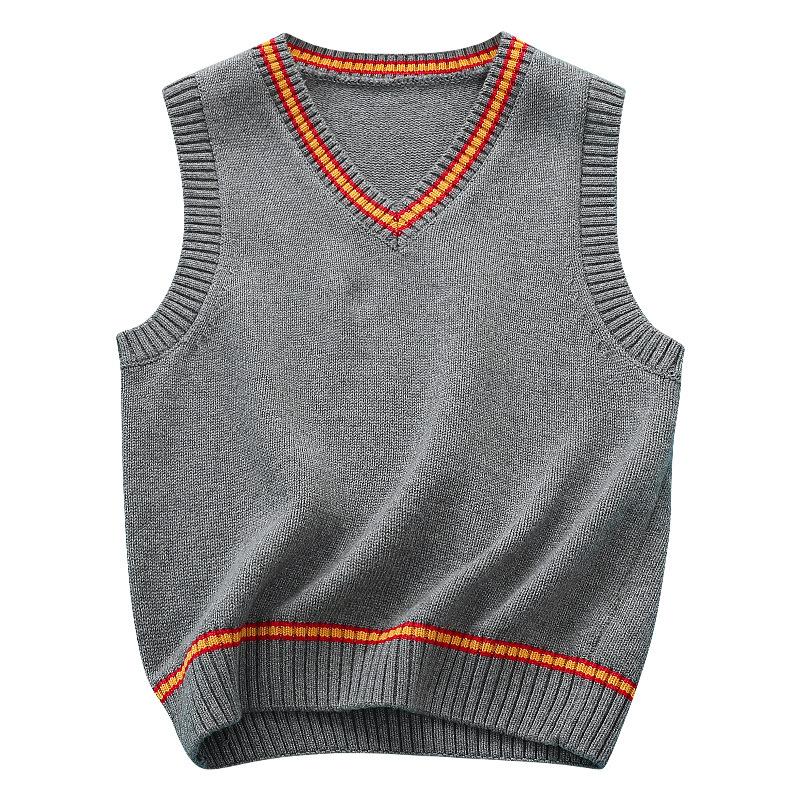 College Style Knitted Vest Spring and Autumn Fashion New All-match Casual Simple Knitted Sweater Vest