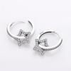 925 Silver Colorful Zircon Rose Gold Star Moon Women Earrings Brilliant Wedding Engagement Star Earrings Jewelry Gifts