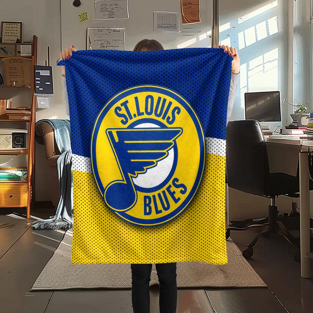 St. Louis Blues Flanelldecke, Hohe Qualität, Bequem für alle Jahreszeiten, Heimdekoration, Wärme und Komfort