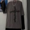 T-shirt da uomo Autunno Abbigliamento da uomo Anime Casual Manica Lunga Oversize Y2K T-shirt Harajuku Streetwear Academia Hip Hop Magliette