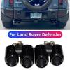 Black Stainless Steel Square Exhaust Tip for 2020-2024 Land Rover Defender