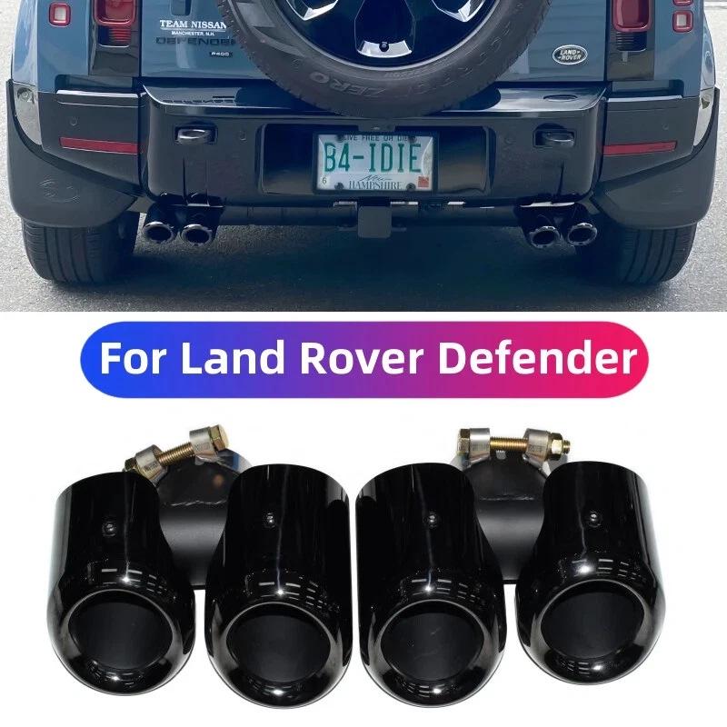 Black Stainless Steel Square Exhaust Tip for 2020-2024 Land Rover Defender