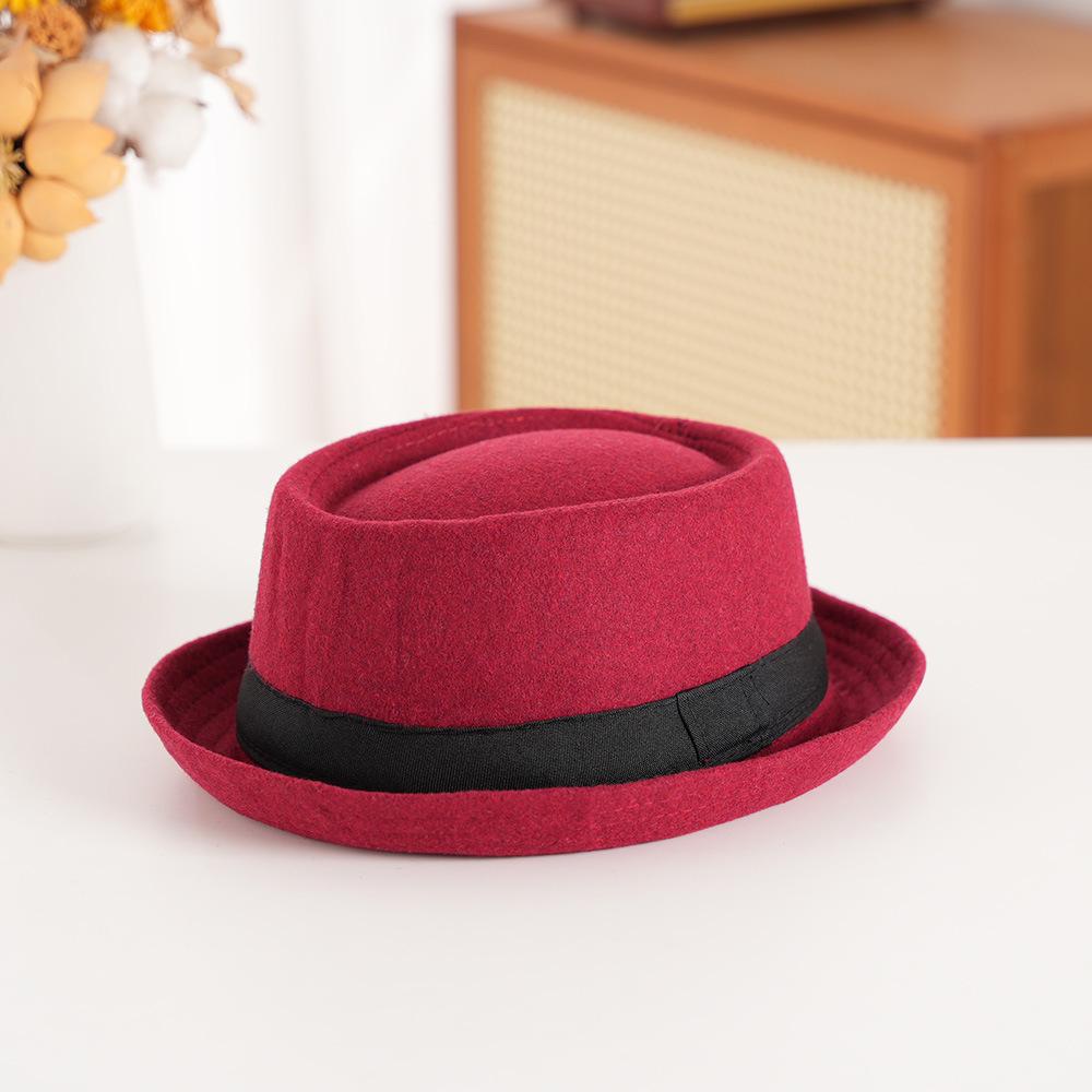 Wool Felt Bowler Hat with Textured Crown & Rolled Brim | British Vintage Style | Unisex Autumn Winter Casual Fedora