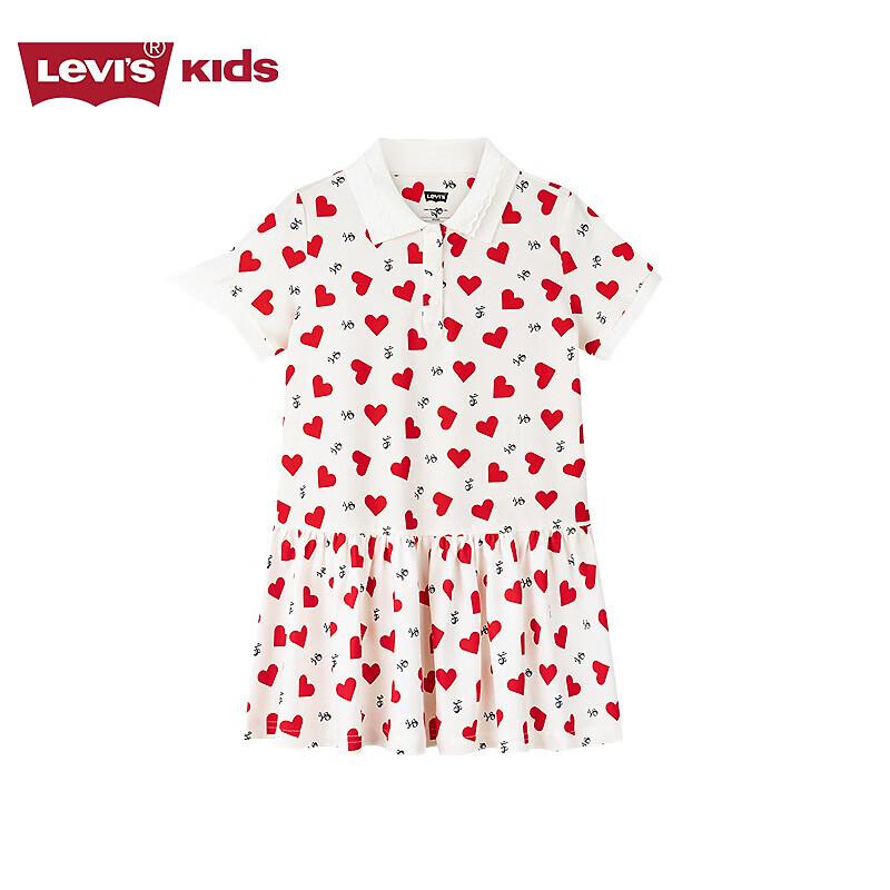 Levi s Girls  Heart Print Short Sleeve Dress XL