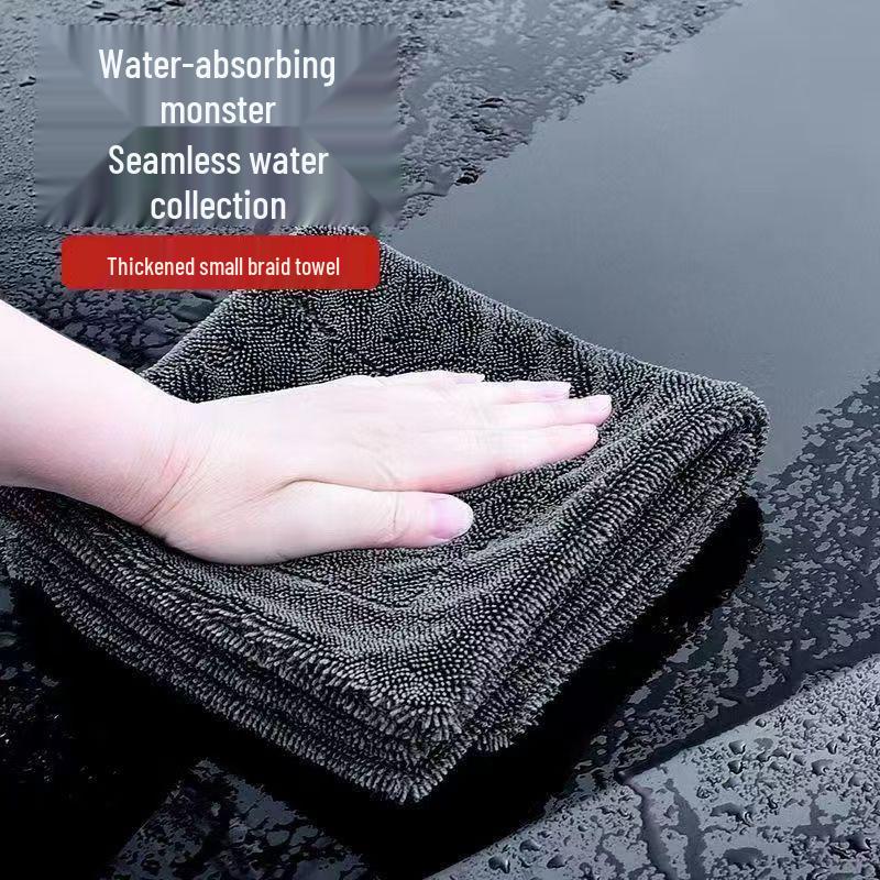 Thickened Water-Absorbent Car Wash Towel: No-Shed, Single-Sided, Cross-Border Design