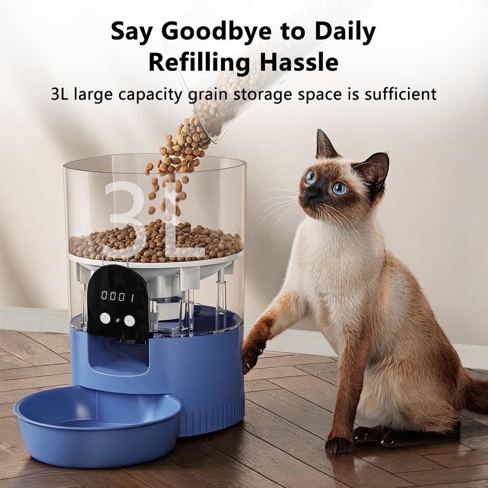 Remote Control Cat Automatic Feeder Timed Feeding Quantitative Food Dispenser  for Cats Dogs