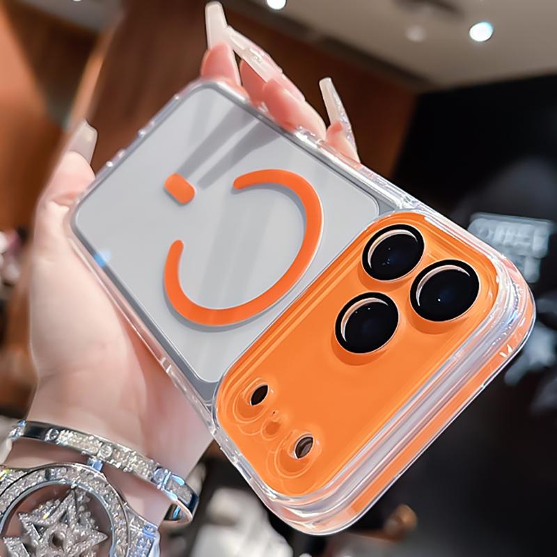 Camera Protector Transparent Phone Cases For iPhone 17 Pro Max Air 14 15 Plus 13 16 Pro For Magsafe Wireless Charging Back Cover