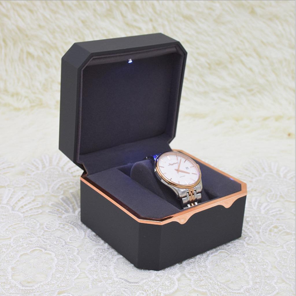 Octagonal Watch Box  Watch And Jewelry Display Box Led Watch Box Velvet Lined For Jewelry Display Retail Store Display