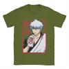 Casual Gintamas   T-Shirt Men Crewneck Pure Cotton T Shirts Gintoki Sakata Short Sleeve Tee Shirt Summer Clothing