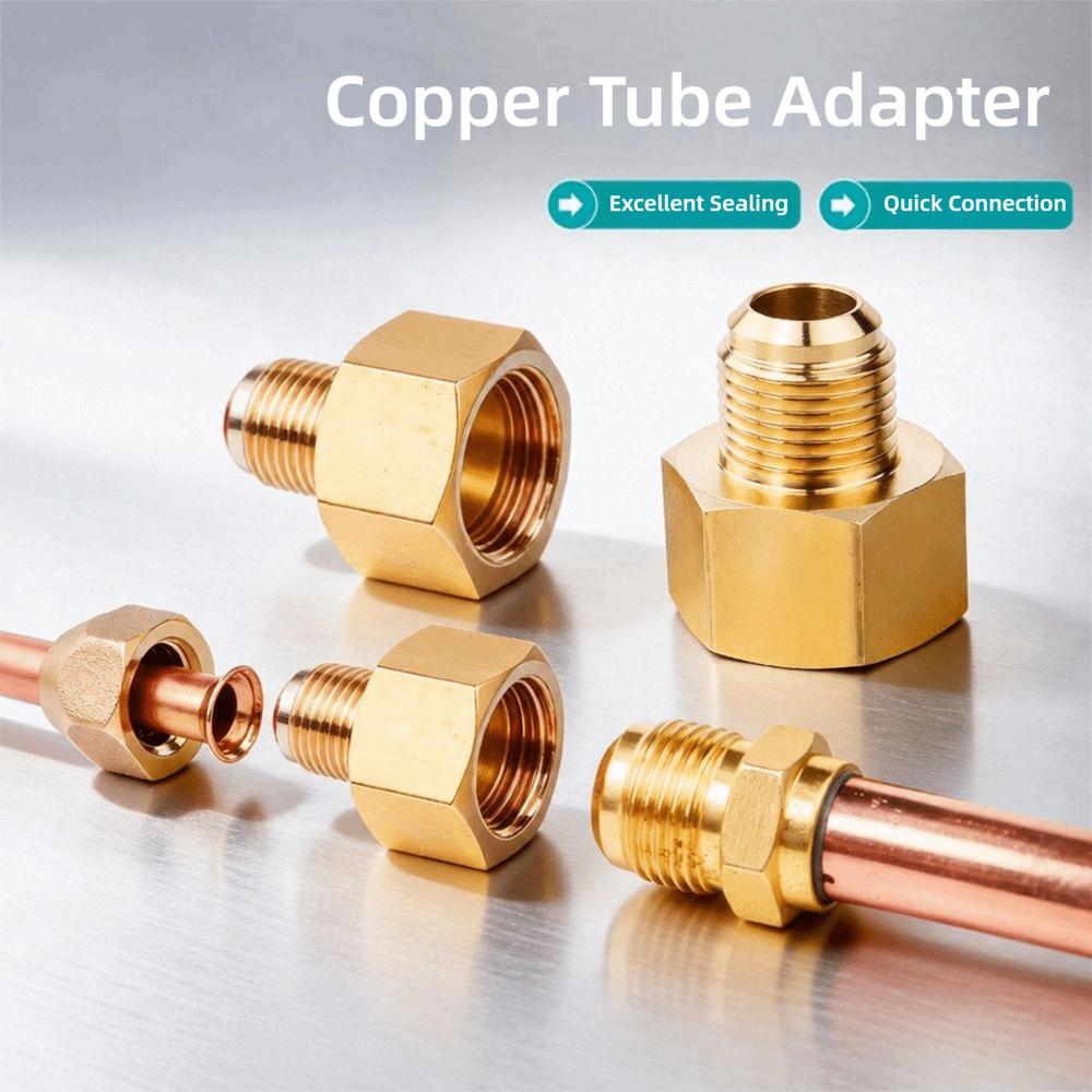 Female-Male Copper Tube Adapter Brass Reducer Joint Copper Fitting Tube Adapter