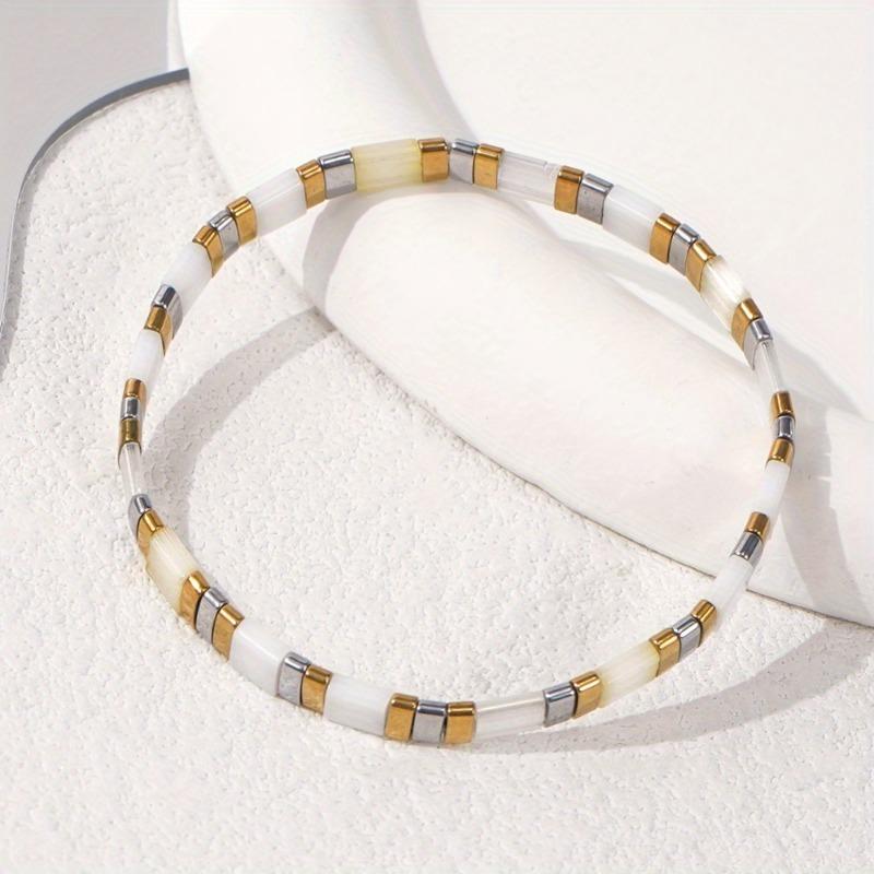 Minimalist Versatile Boho Seed Bead Bracelet, Handmade Jewelry Perfect for Women's Party Wear