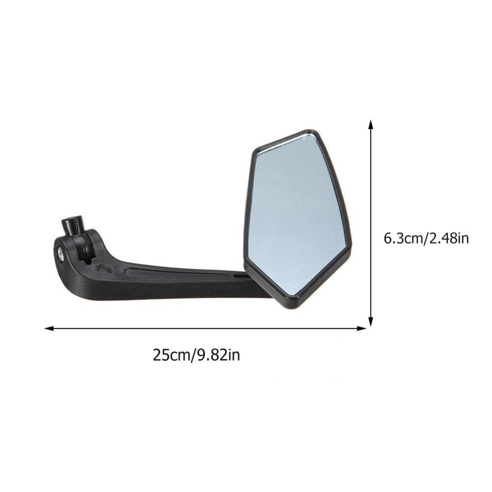 VORCOOL Motorcycle Mirror, Rearview Mirror, Left and Right Set, 0.4 Inches (10 Mm), 0.3