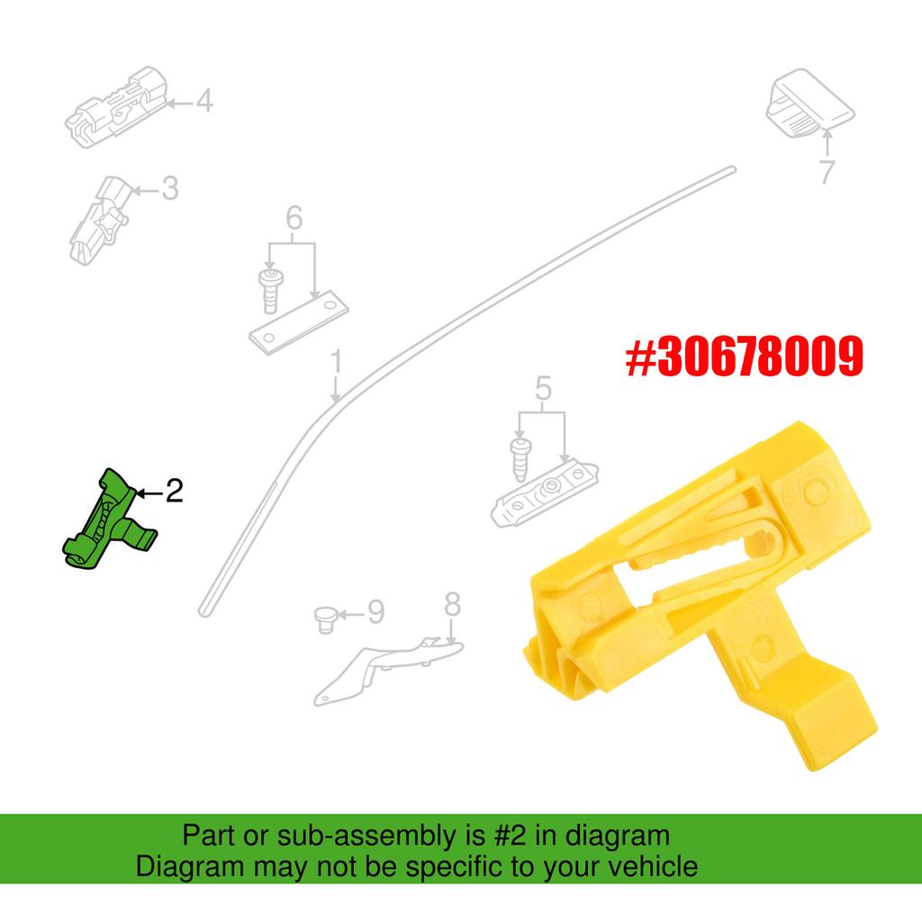 Car Windshield Moulding Side Trim Clip 30678009 9484524 for Volvo S60 XC70 V70 2000-2009 Fastener Replacement Accessories