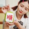 Embroidery Mahjong Plush Keyring Good Luck Backpack Pendant Mahjong Plush Key Chain Hipster