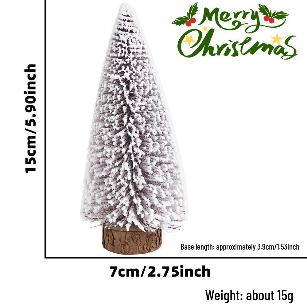 Mini Snow Spray Christmas Tree - Tabletop Holiday Decor Pine Cedar Ornament