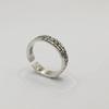 Handcrafted Bamboo Joint Ring Men Women Adjustable Sterling Vintage Geometric Statement Band
