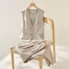 IHIMI Women's Textured Vest & Straight-Leg Pants Set