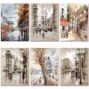 Abstract City Street Landscape Canvas Paintings Home Decor Street Scenery HD Prints Posters Pictures for Living Room Wall Art