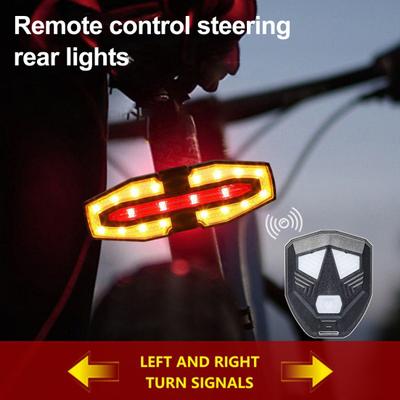 Tylne światło rowerowe Regulowane LED Kierunkowskazy rowerowe MTB Szosowe Górskie Pilot Zdalnego Sterowania Lampa Sygnalizacyjna Wodoodporne