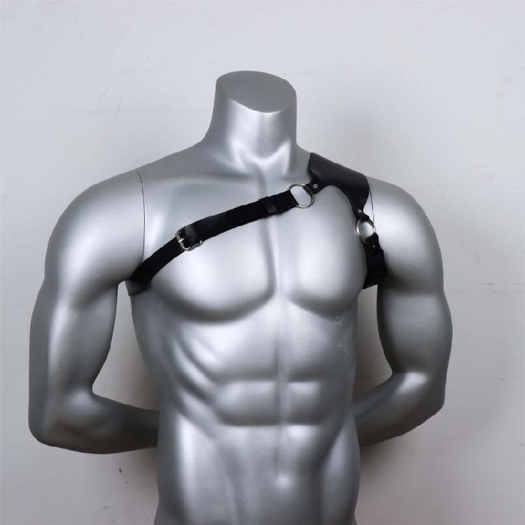 Herren Körper Brustgurt Gürtel Punk Gothic PU Leder Schulterkäfig Gürtelriemen