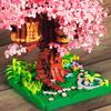 1680 Pieces of Small Pink Tree House Building Blocks Set Suitable for Halloween/Giving Day/Christmas/Easter/Day Gifts