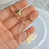 1PC Alphabet Luxury A-Z Fashionable Keychain Vintage Alloy Artistic Gold Hollow Butterfly Elegant