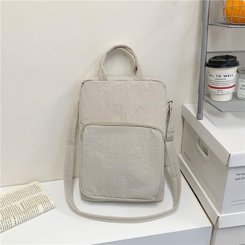 Tablet Bag, Simple Nylon Cloth Bag, Commuter Women's Shoulder Bag, Large-capacity Handbag, Student Class Messenger Bag