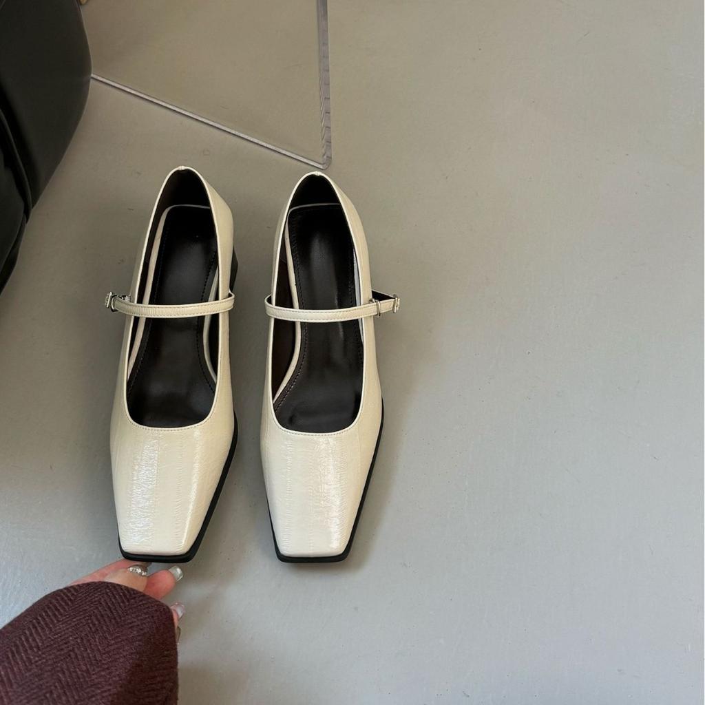 Retro Single Shoes 2025 Spring Women's French High Heels Thick Heel Not Tired Feet Versatile and Comfortable Professional Style Work Shoes Women