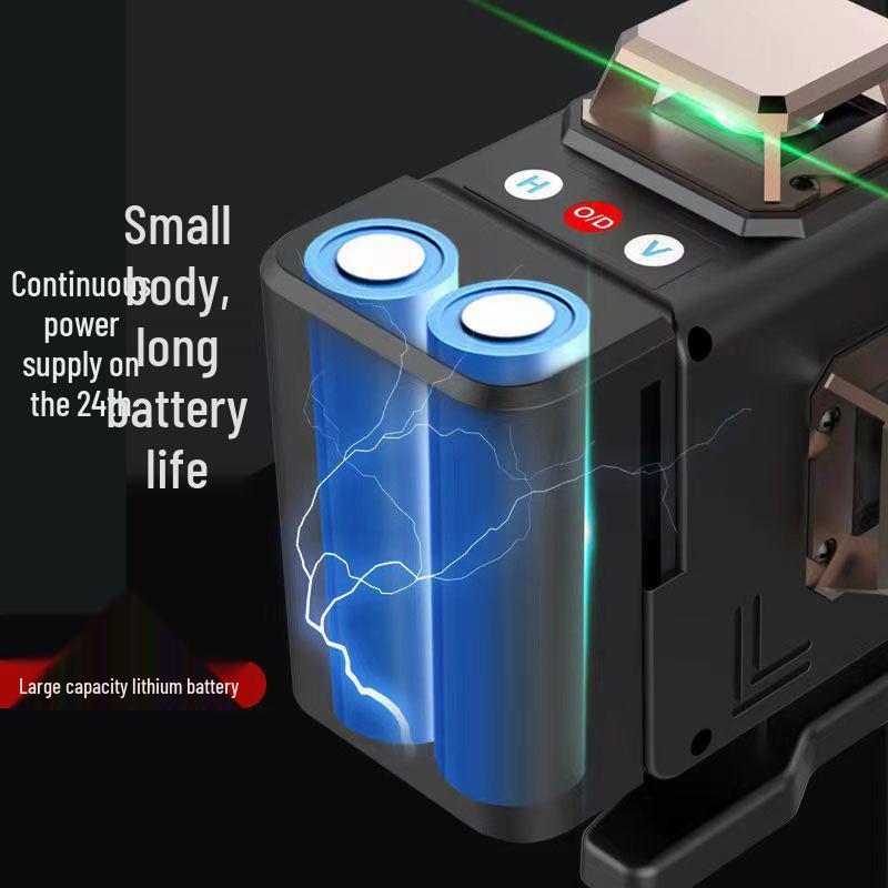 German 12/16-Line High-Precision Green & Blue Light Leveling Device with Infrared Wall-Mount.