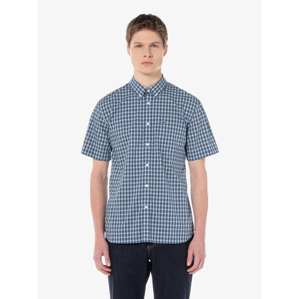 

LacoSte Men S Short Sleeve Poplin Check Shirt Ch0744 54g Ir8 q2nCh0744 54gIr8 044