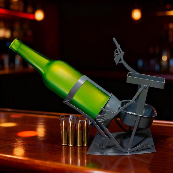 Metall Cocktailflaskställ Dryckesdisplayställ för Vin Champagne Martini Glas Organiserare Hemmabar Festdekoration