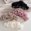 Elegant Pleated Mesh Hair Clip - INS Style Large High-End Updo Accessory